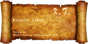 Kocsis Tibor névjegykártya